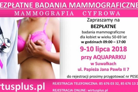 bezpłatne badania mammograficzne