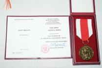 Leszek Lewoc odznaczony złotym medalem ,,Za zasługi dla obronności kraju’’ 